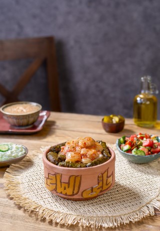 طاجن ورق عنب بالكوارع