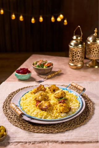 6 قطع شيش طاووق مع أرز بسمتي